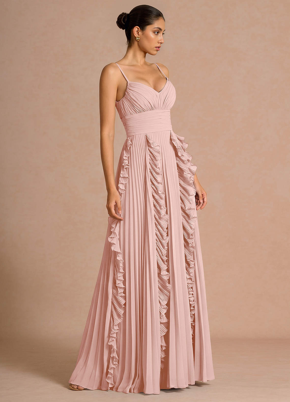 Vivian Haze Pink Maxi Dress | Azazie