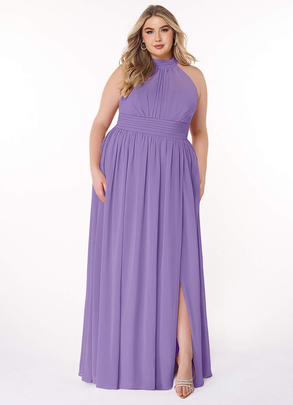 Azazie Iman Bridesmaid Dresses Tahiti A-Line A-Line Ruched Chiffon Dress image1