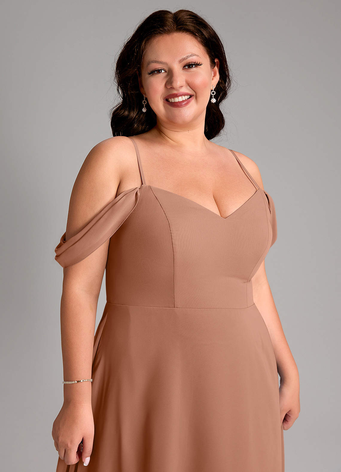 Azazie Marley Bronzer Chiffon Bridesmaid Dresses | Azazie