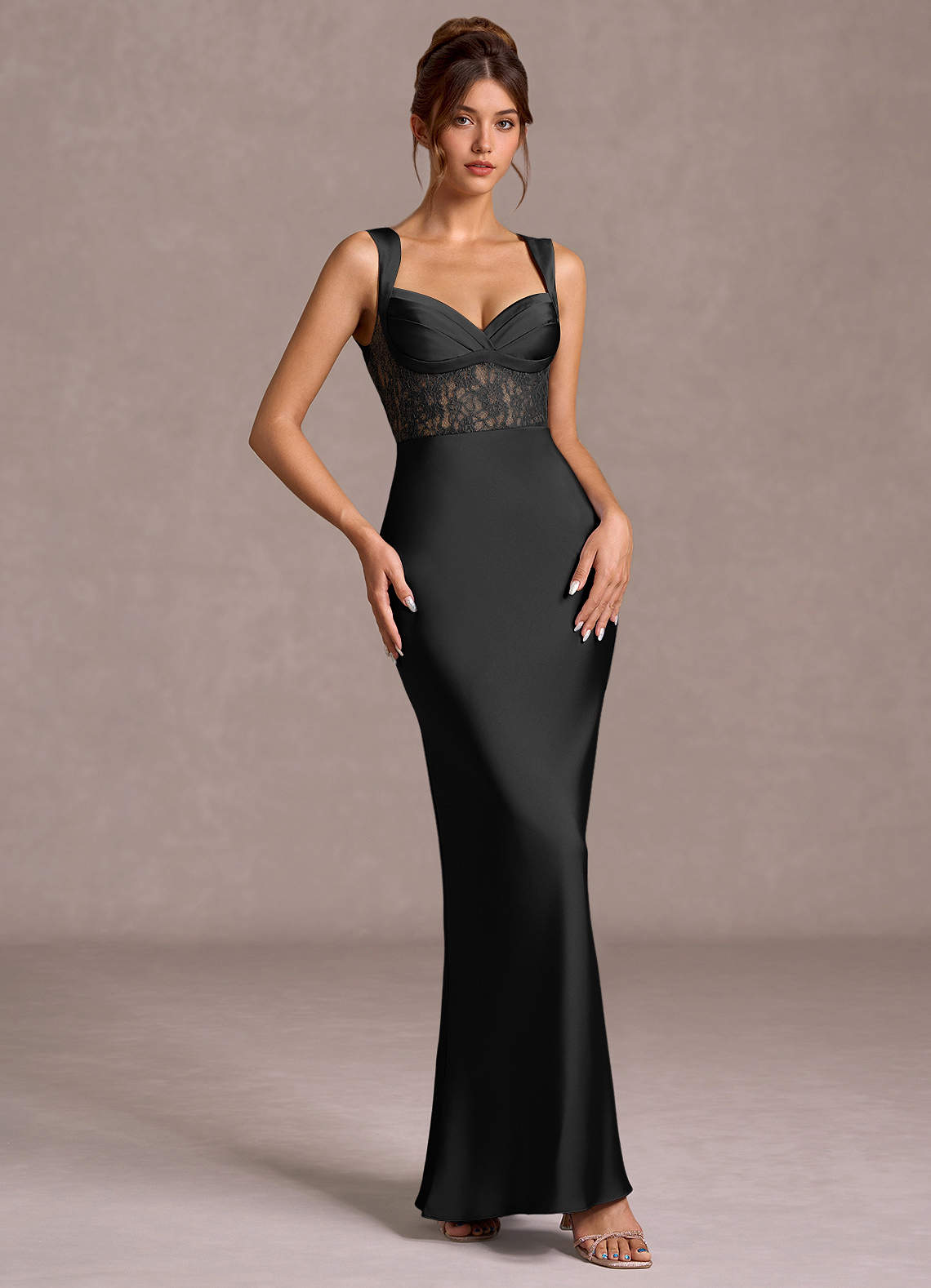 Vestido Negro Largo Ava image1