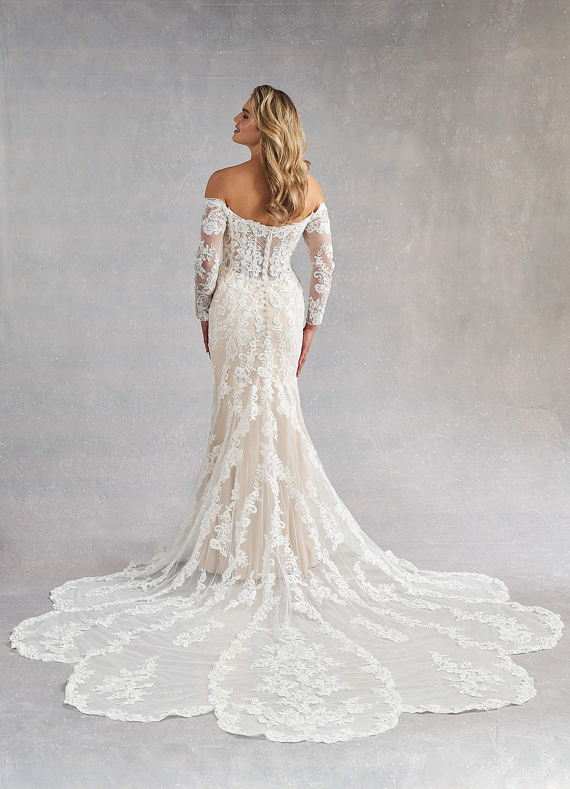 Azazie Empiria At-home Try On Dresses Diamond White Champagne Mermaid Sequins Tulle Dress image3