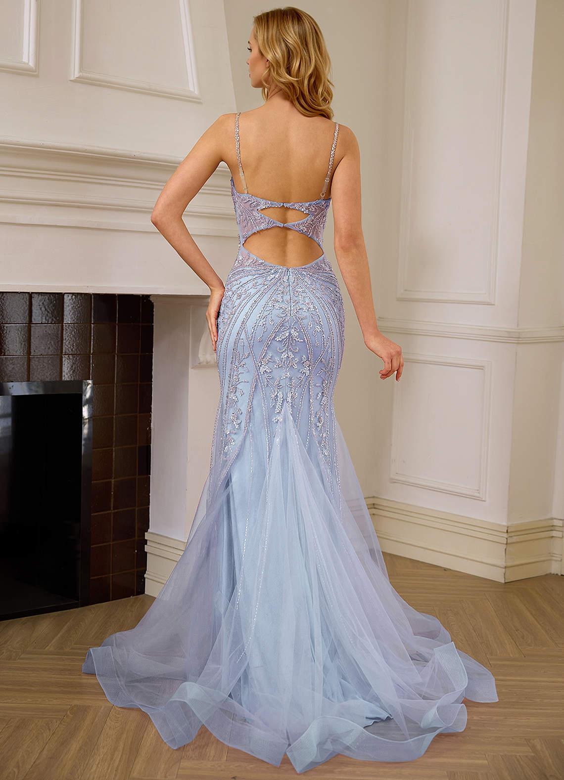 Josepheas Light Blue Beading Tulle Mermaid Corset Prom Dress Prom and  Homecoming Dresses | Azazie UK