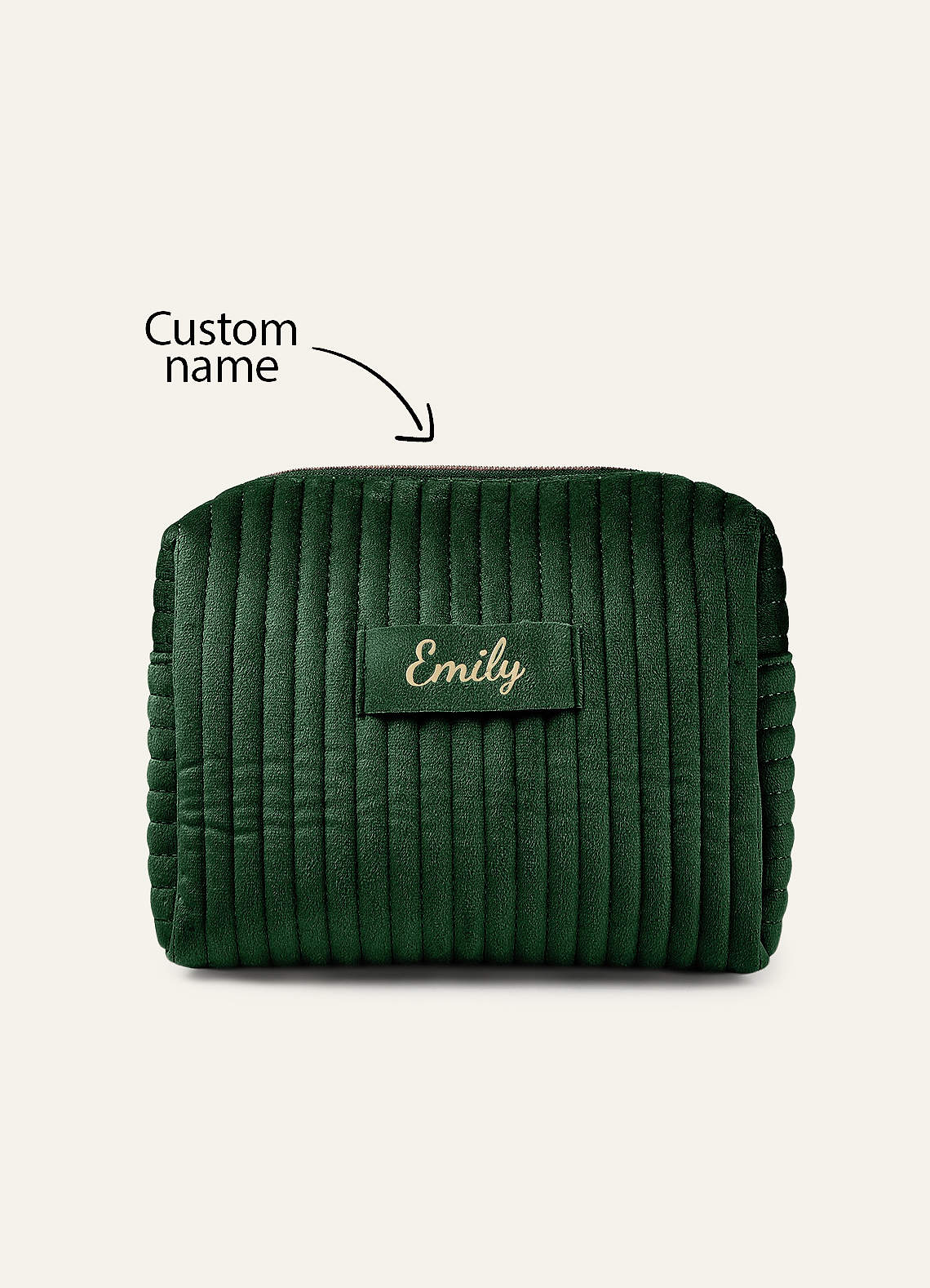 front Personalized Name Makeup Bag