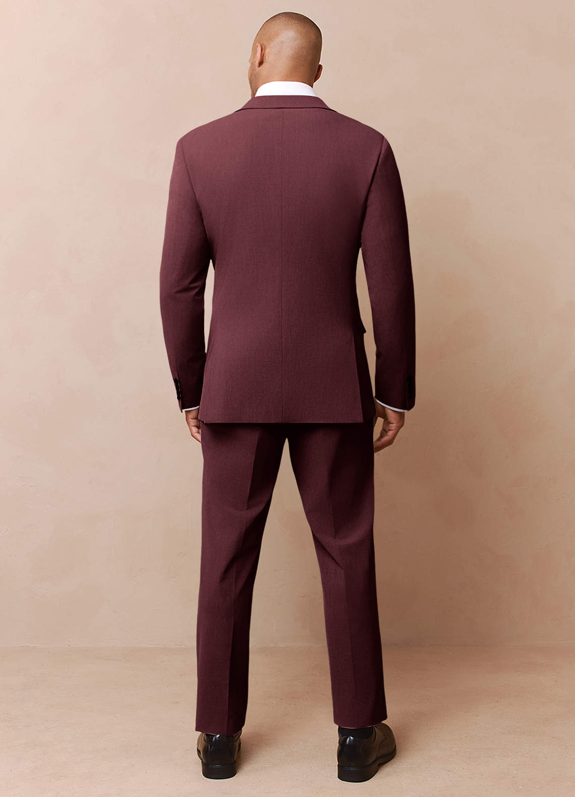 front James Cabernet Structured Stretch Suit