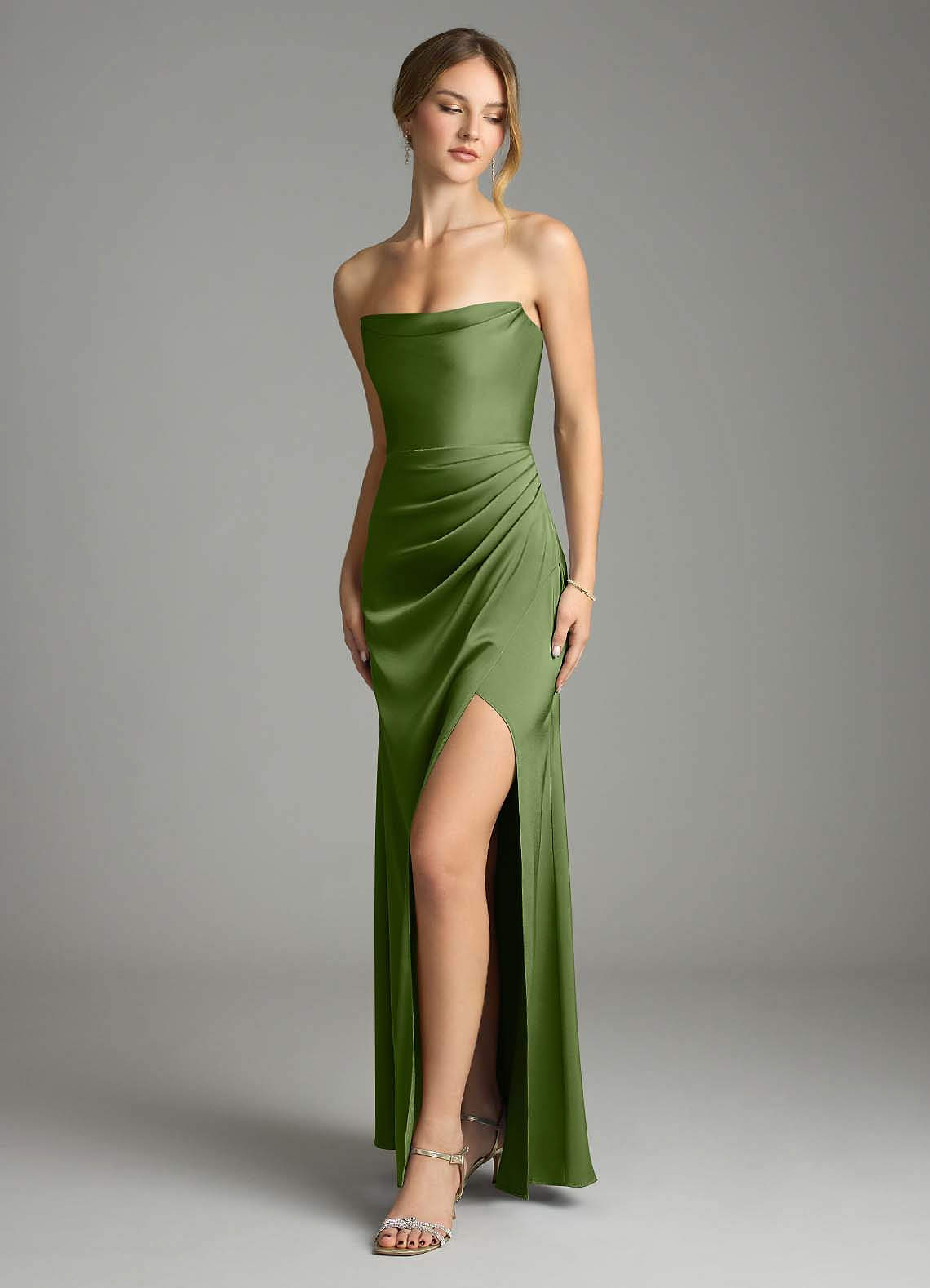 Azazie Leonis Juniper Stretch Satin Bridesmaid Dresses | Azazie Azazie Leonis Juniper Stretch Satin Bridesmaid Dresses | Azazie