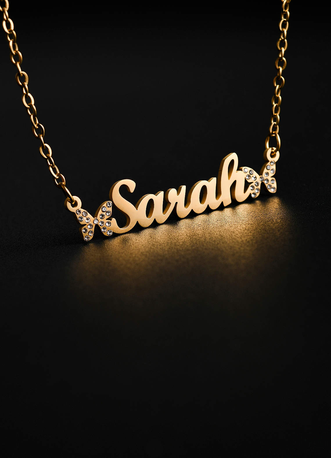 front Collar de joyería personalizado con nombre personalizado como recuerdo