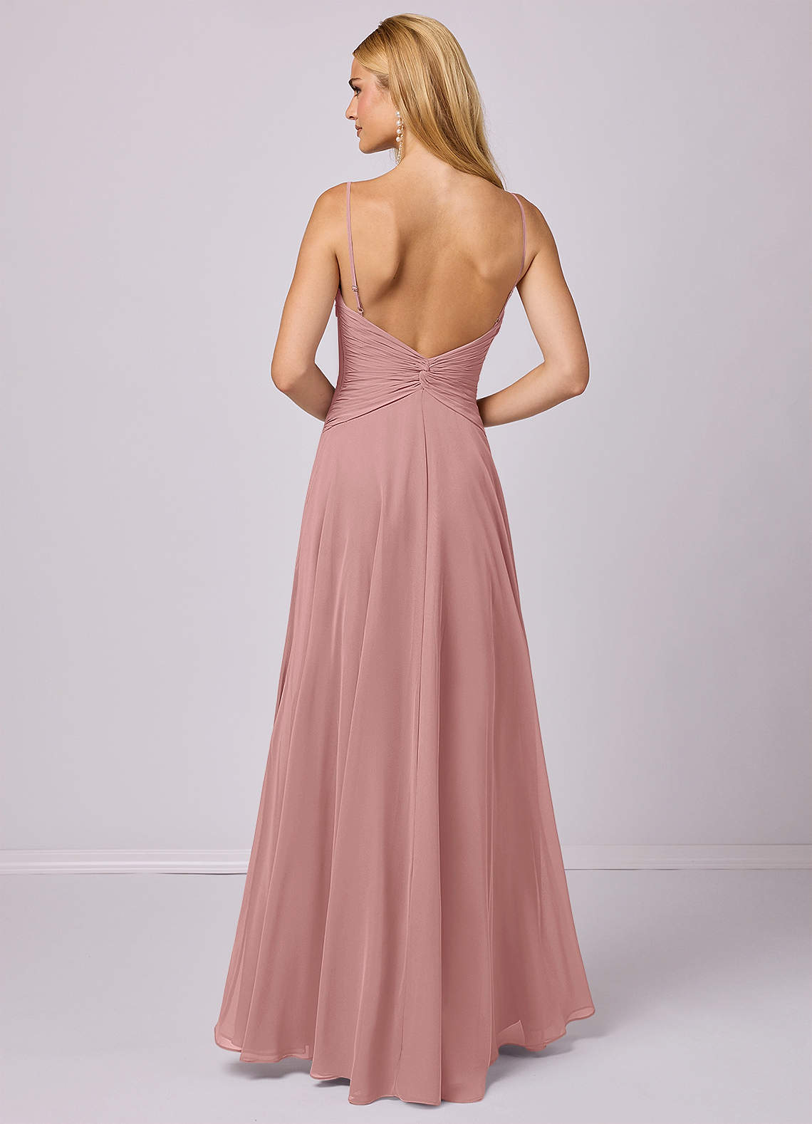 Barbie ♥ Azazie Bridesmaid Dresses Dusty Rose A-Line Chiffon Dress image1