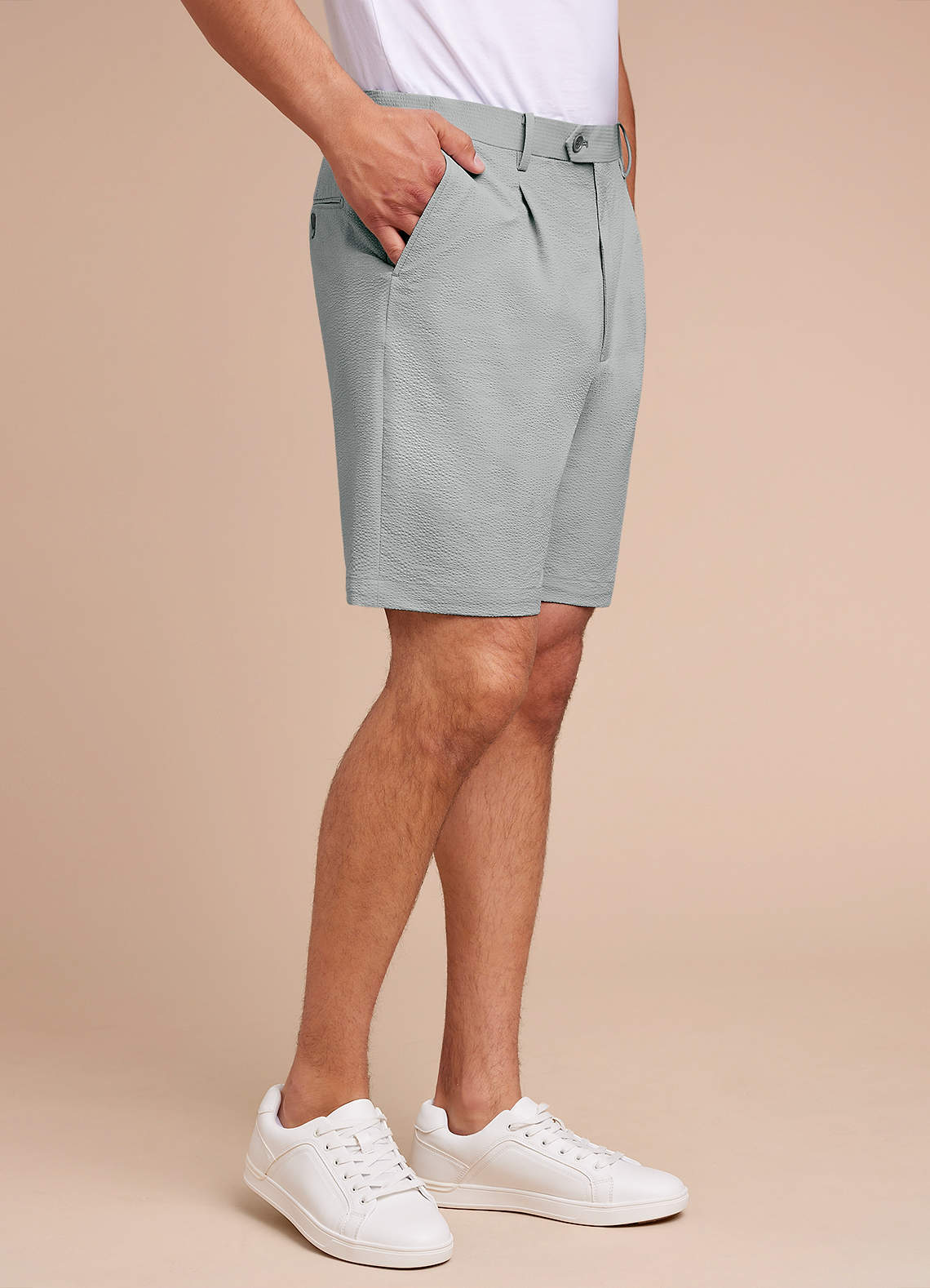 front Miles Seersucker Dress Shorts