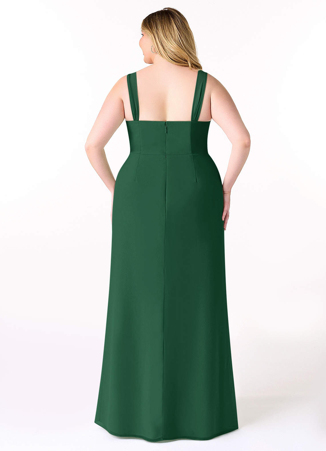 green emerald velvet dress Ladivine CD275 Prom Dress - Emerald main image 1
