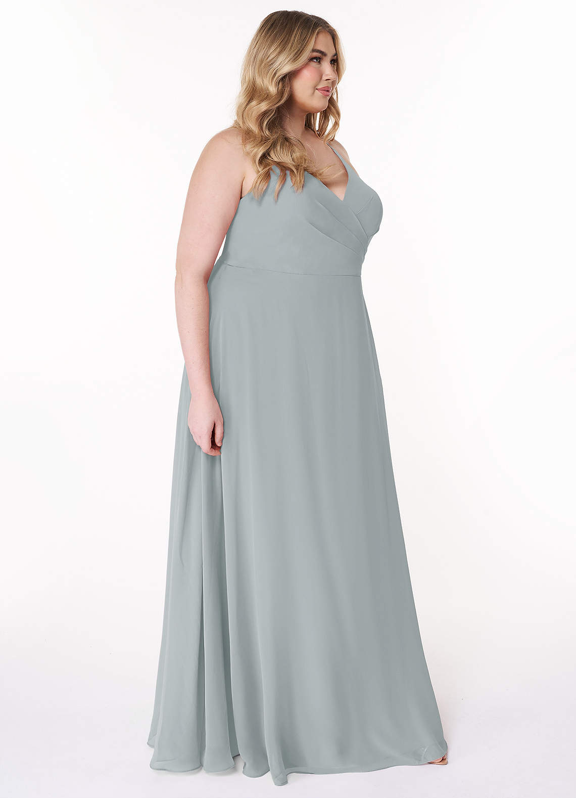 Plus Size Gray Bridesmaid Dresses Azazie Davis Dolphin Grey Chiffon  Bridesmaid Dresses Azazie