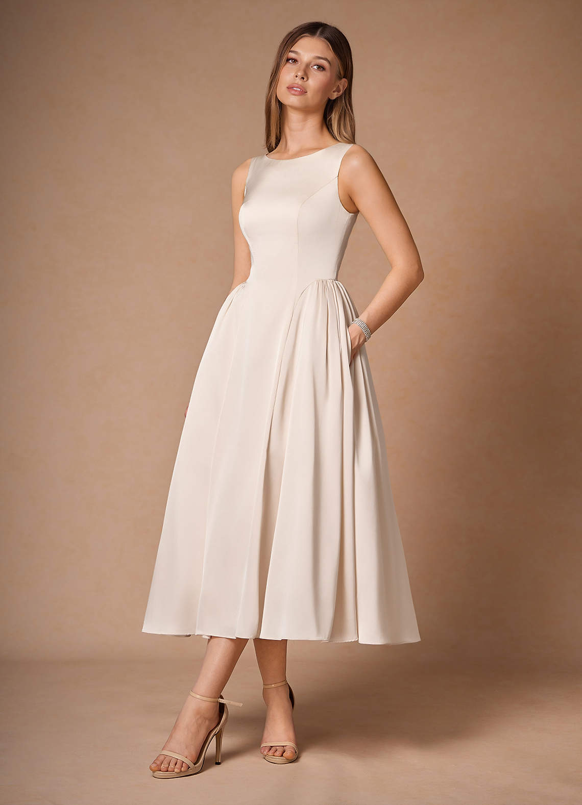 Casey Cream Midi Dress image4