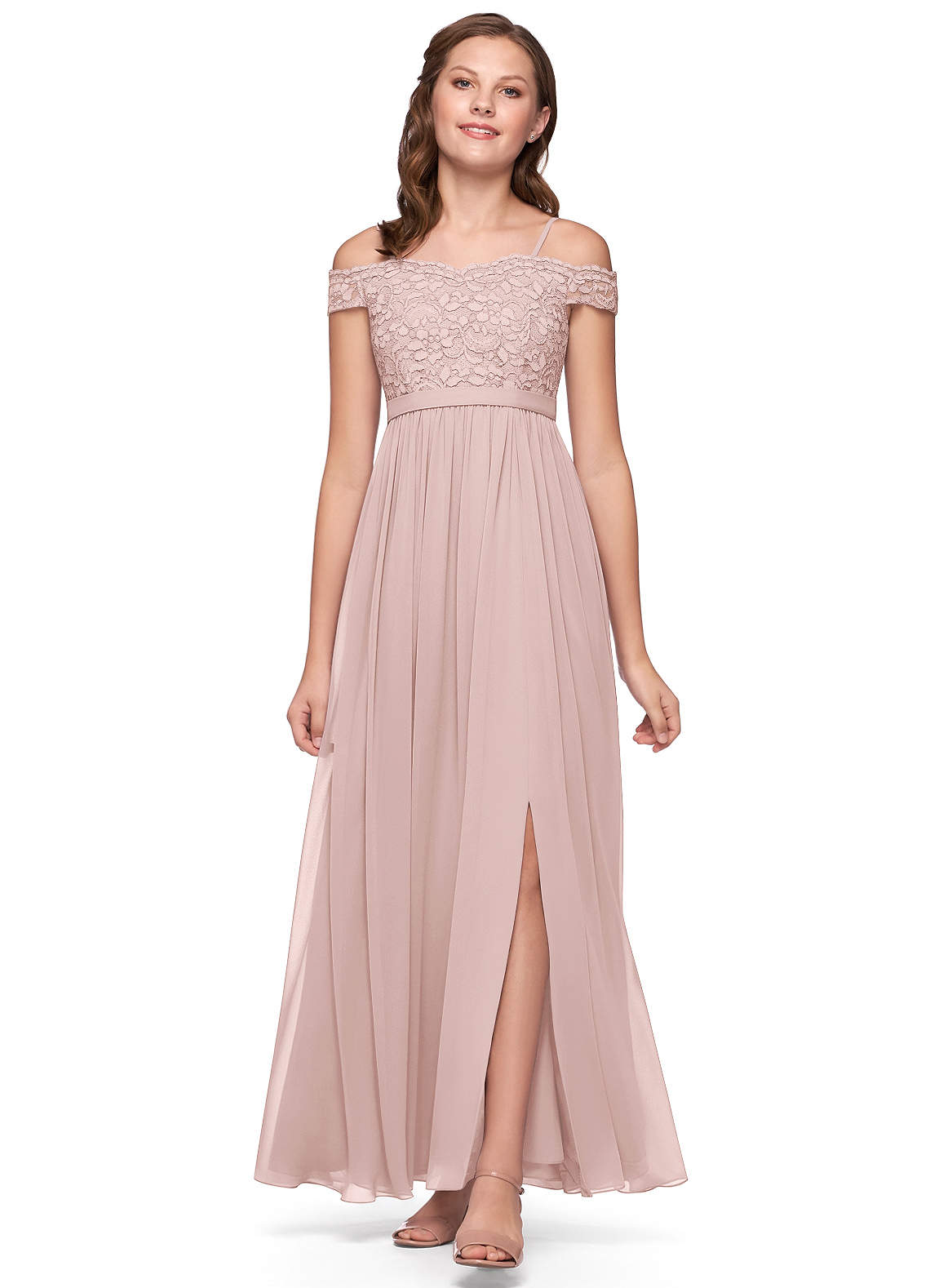 venus mulberry pleated maxi dress