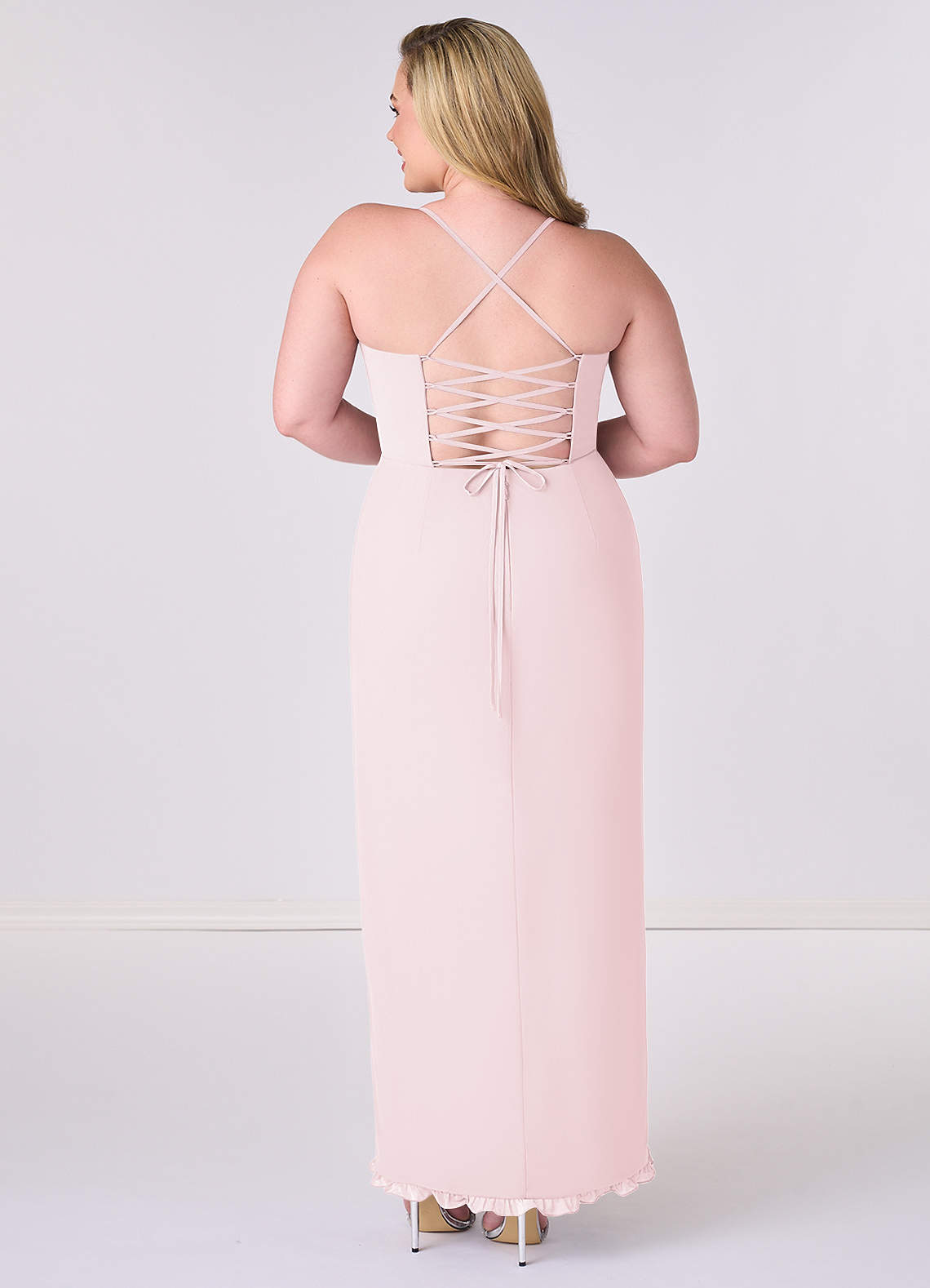 Pink chiffon dress - women long prom dress maxi bridesmaid dress - Custom made (1008)