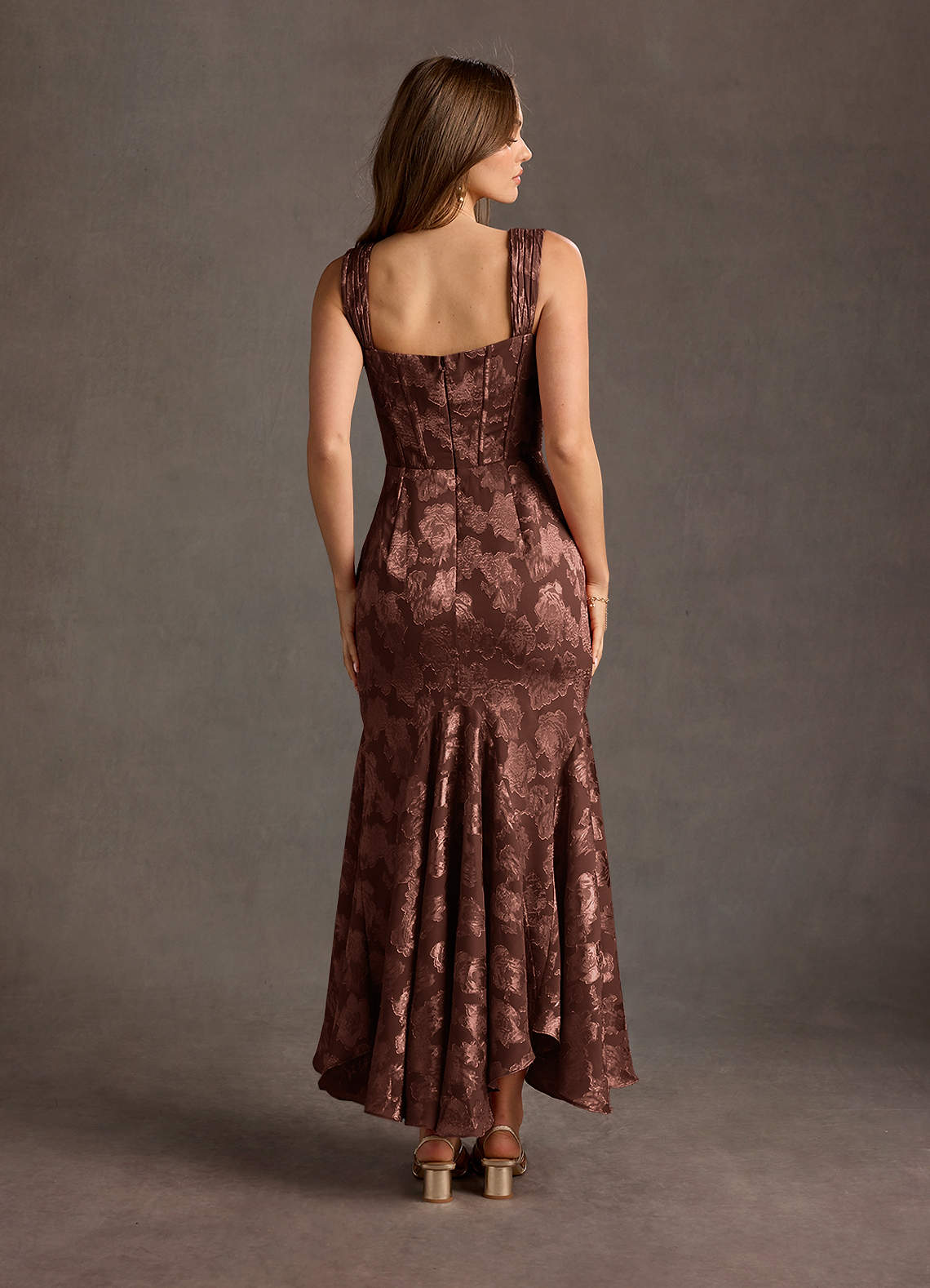 Saskia Mocha Coco Maxi Dress Ready to Ship | Azazie