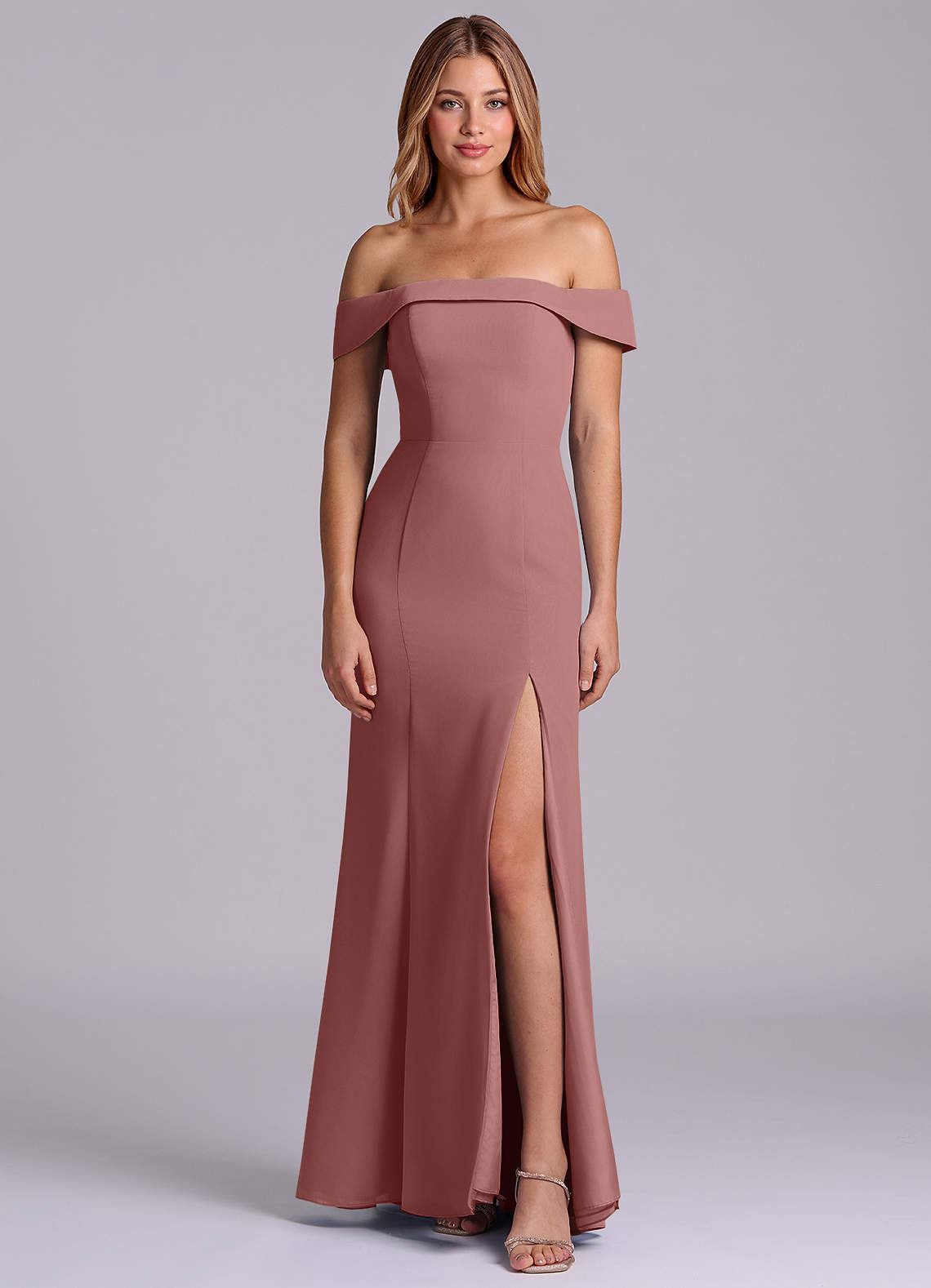 desert formal dress semi formal dresses wedding guest Midi Wedding-Guest Slip Dress CLBD103 Desert Rose / XSmall