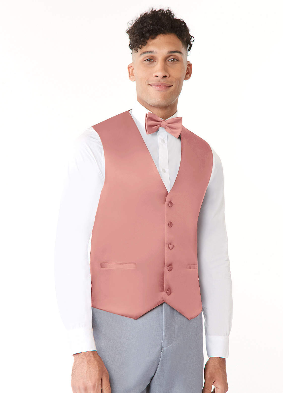 front Stretch Satin Vest