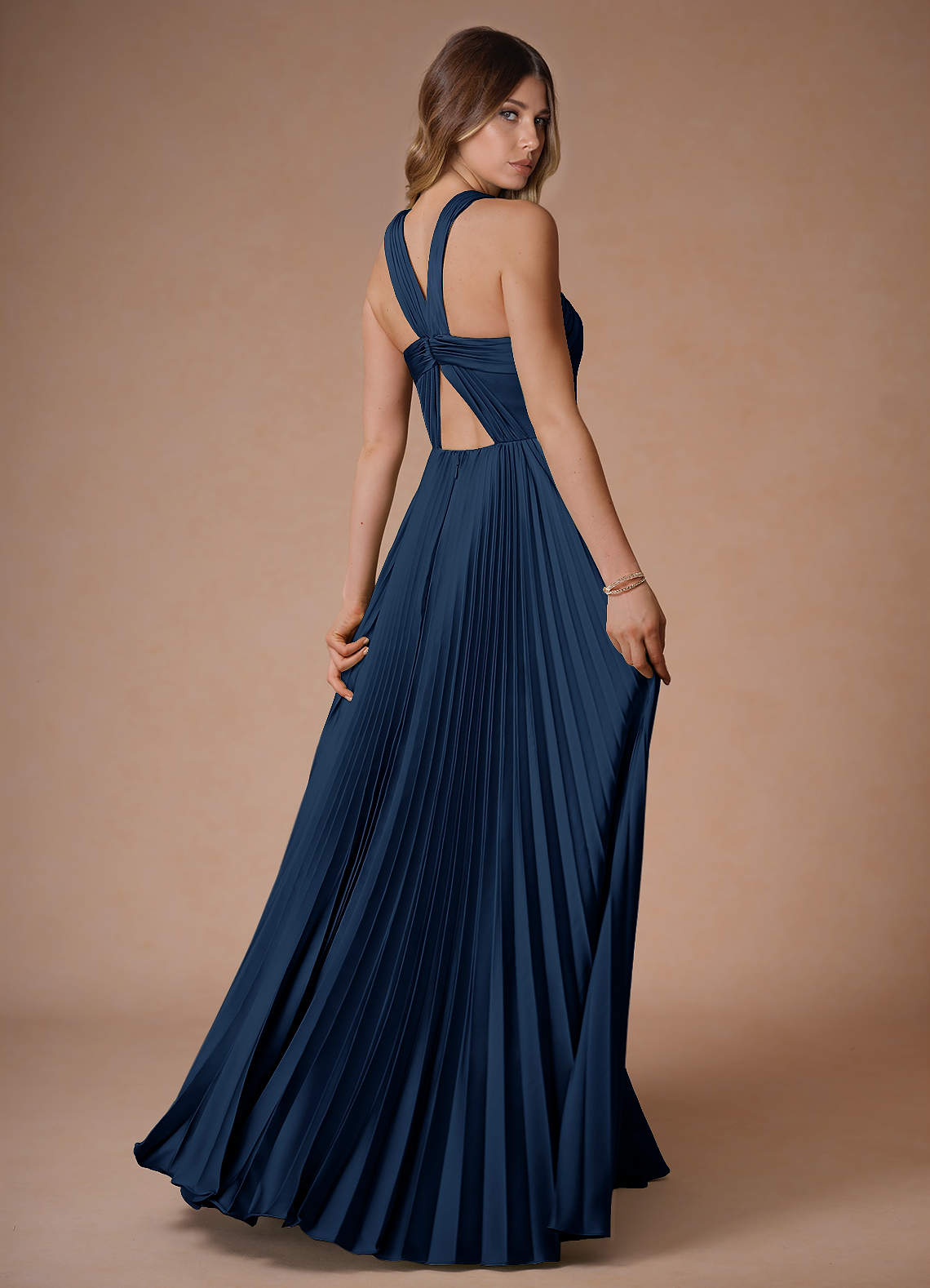 a line pleated maxi dress Sherri Hill - 57028 main image 0