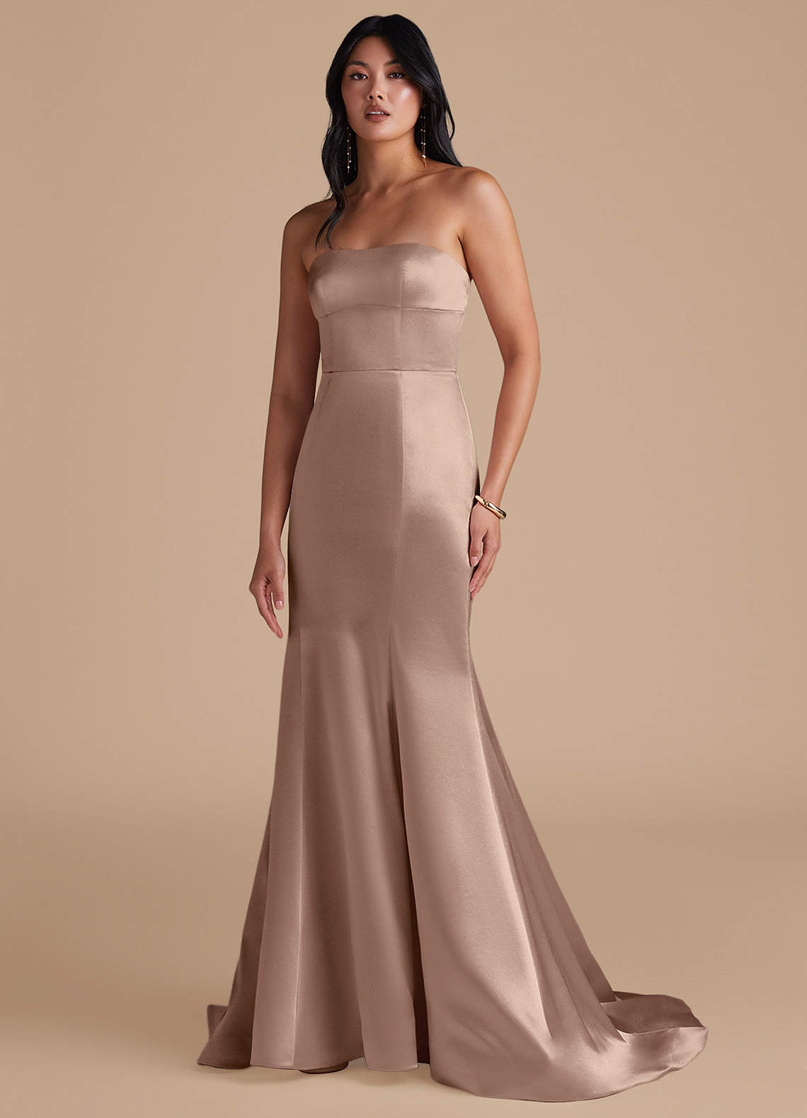 cheap taupe bridesmaid dresses Taupe Bridesmaid Dress Crepe Size Small