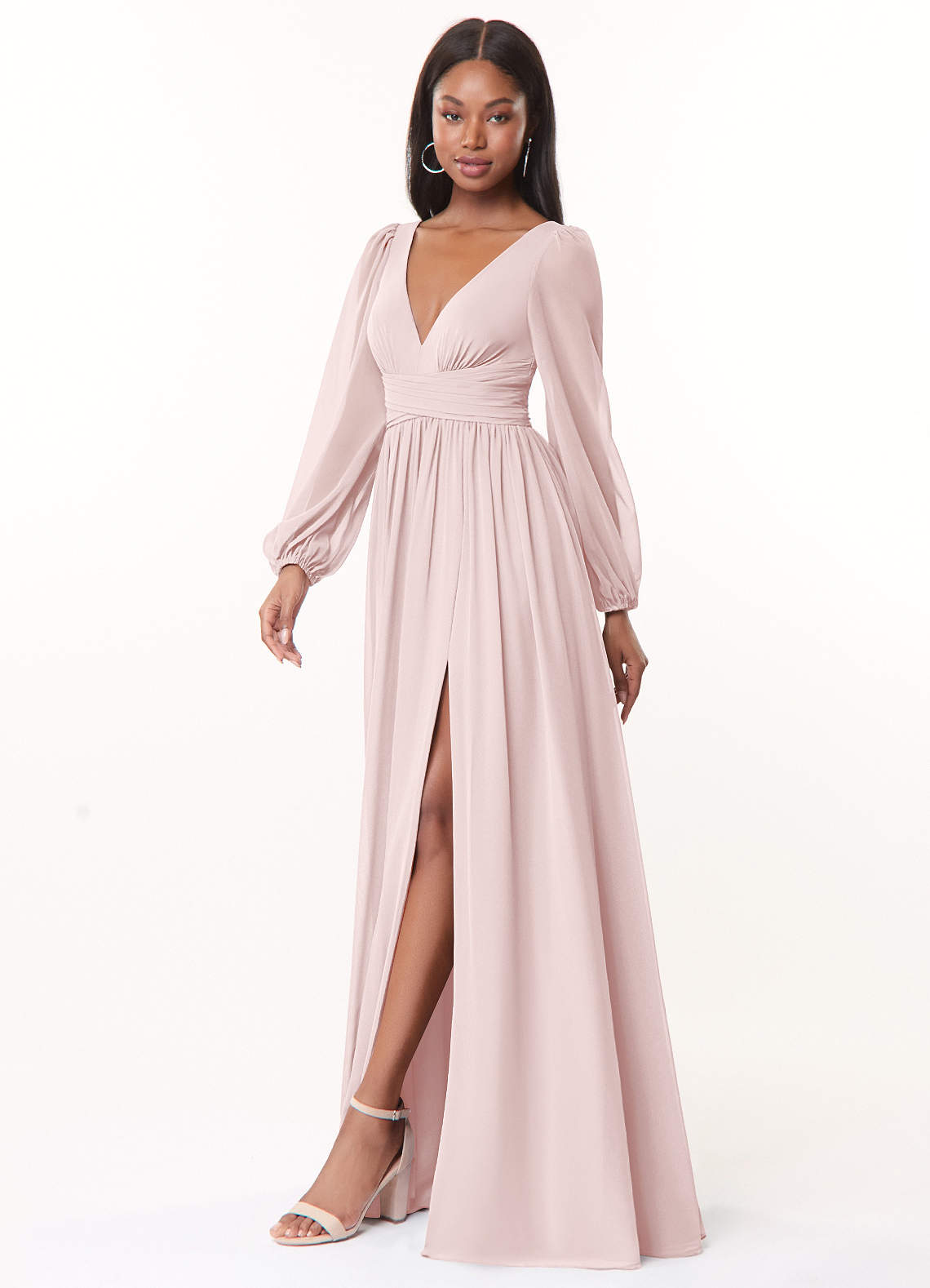 Azazie Norah Blushing Pink Chiffon Bridesmaid Dresses | Azazie Azazie Norah Blushing Pink Chiffon Bridesmaid Dresses | Azazie