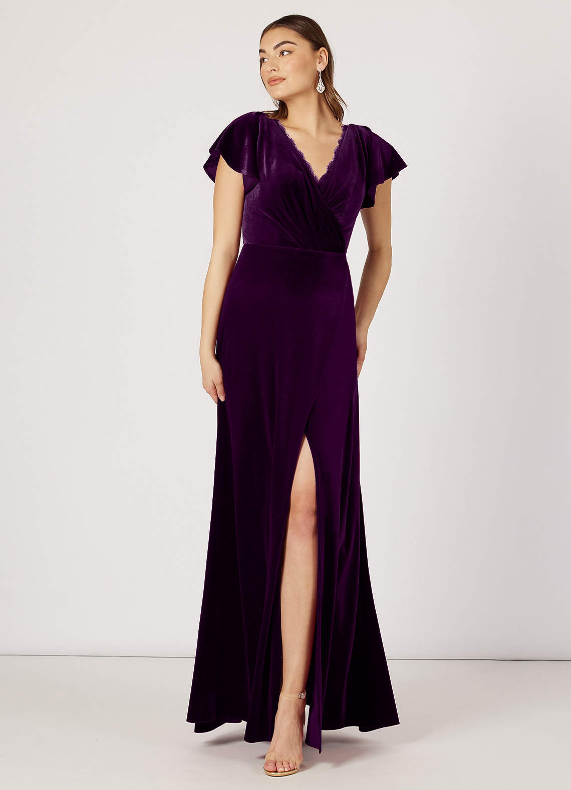 Purple Velvet Bridesmaid Dresses