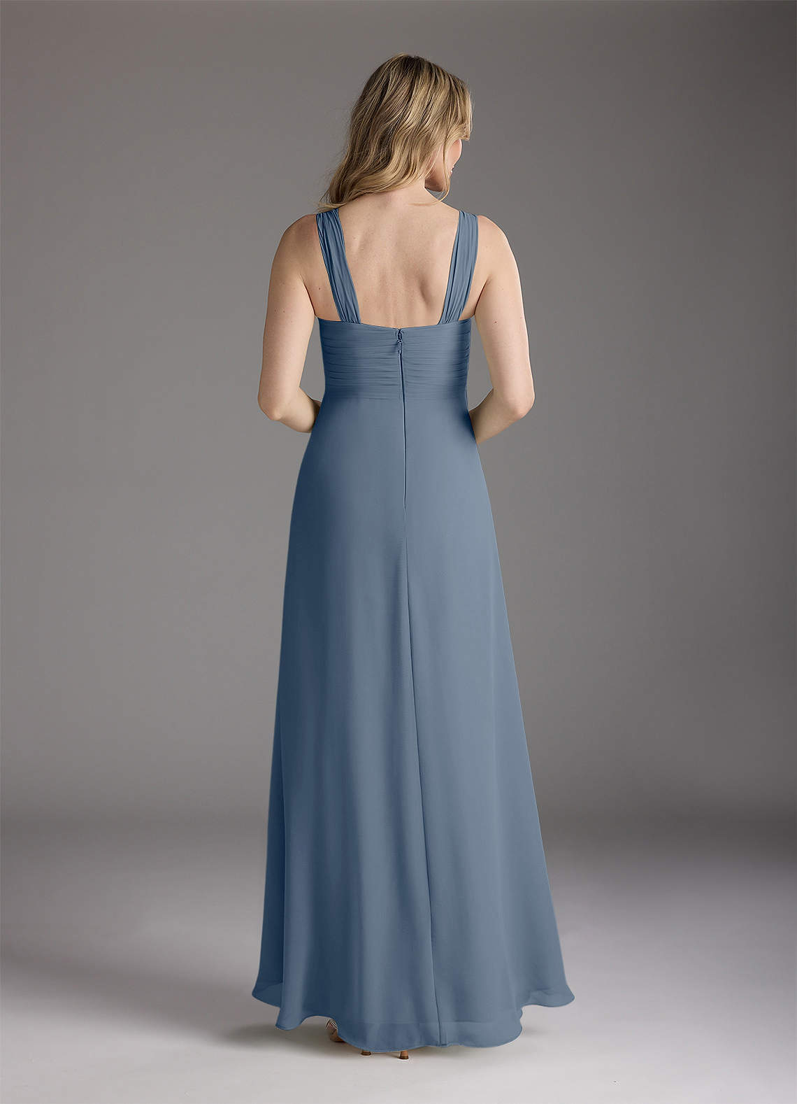 Azazie Weisz Mother of the Bride Dresses Twilight A-Line Square Neckline Pleated Chiffon Dress image5