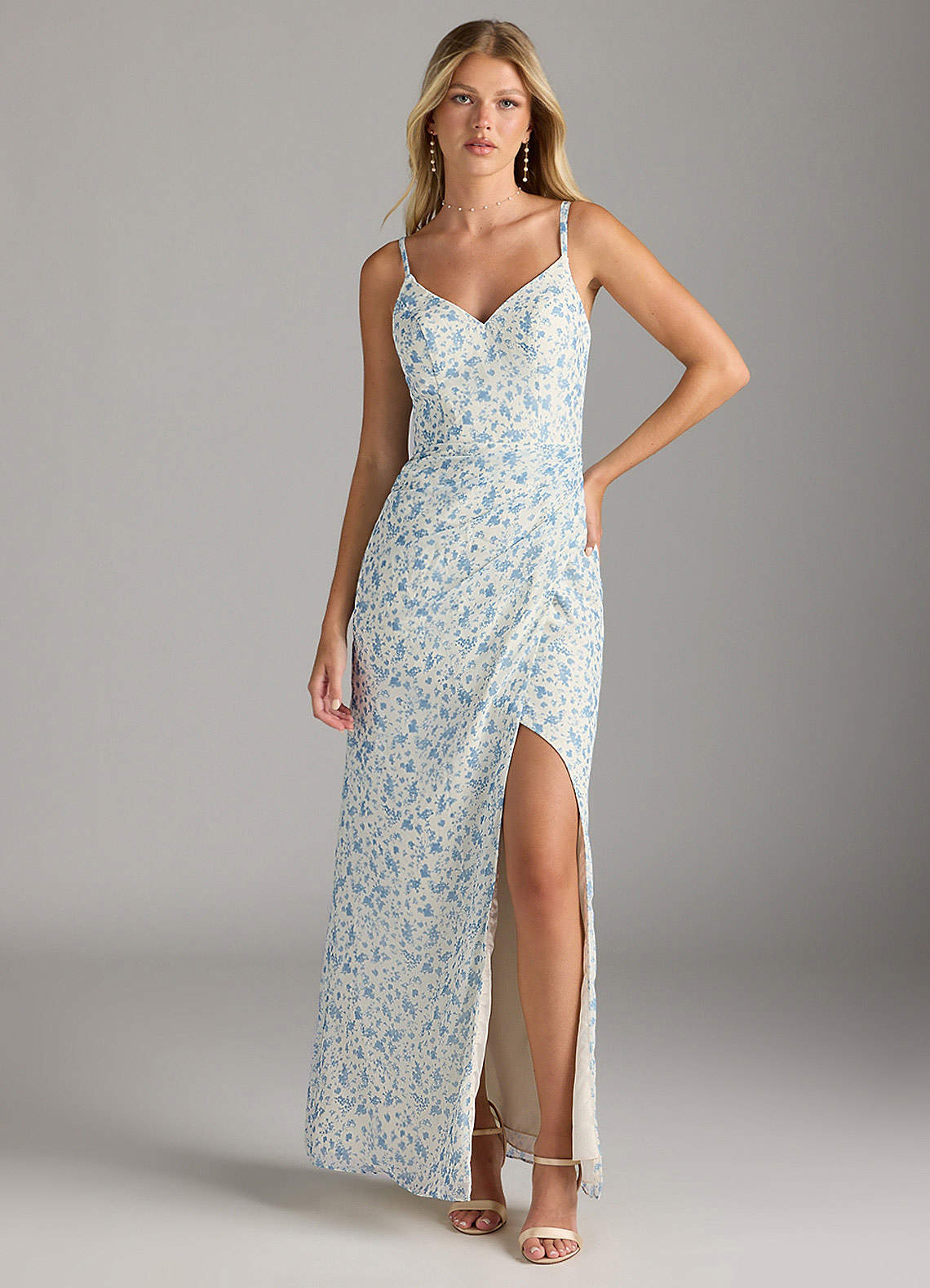 Asymmetric Neck Floral Mermaid Evening Dress Asymmetric Neck Floral Mermaid Evening Dress