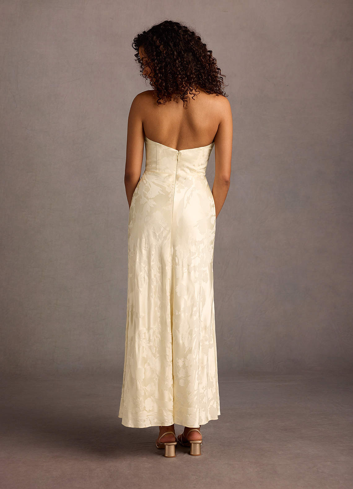 Janae Cream Halter Maxi Dress Ready to Ship | Azazie