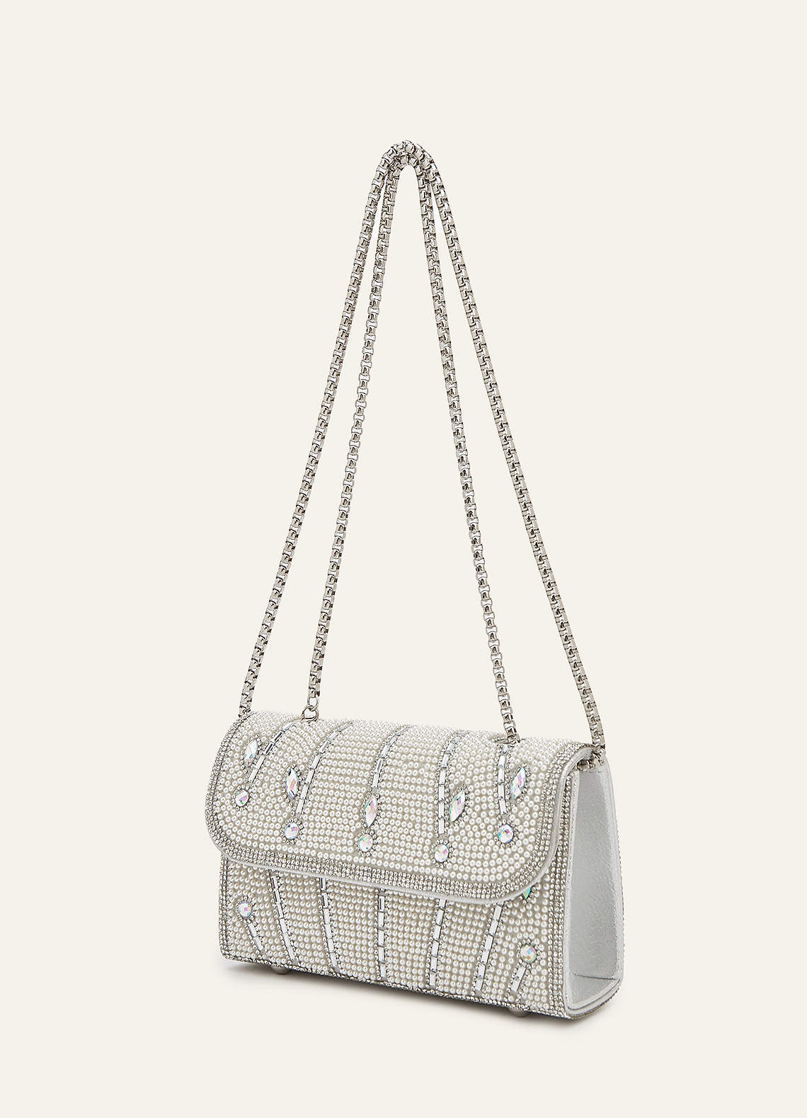front Sparkling Rhinestone Starburst Evening Bag