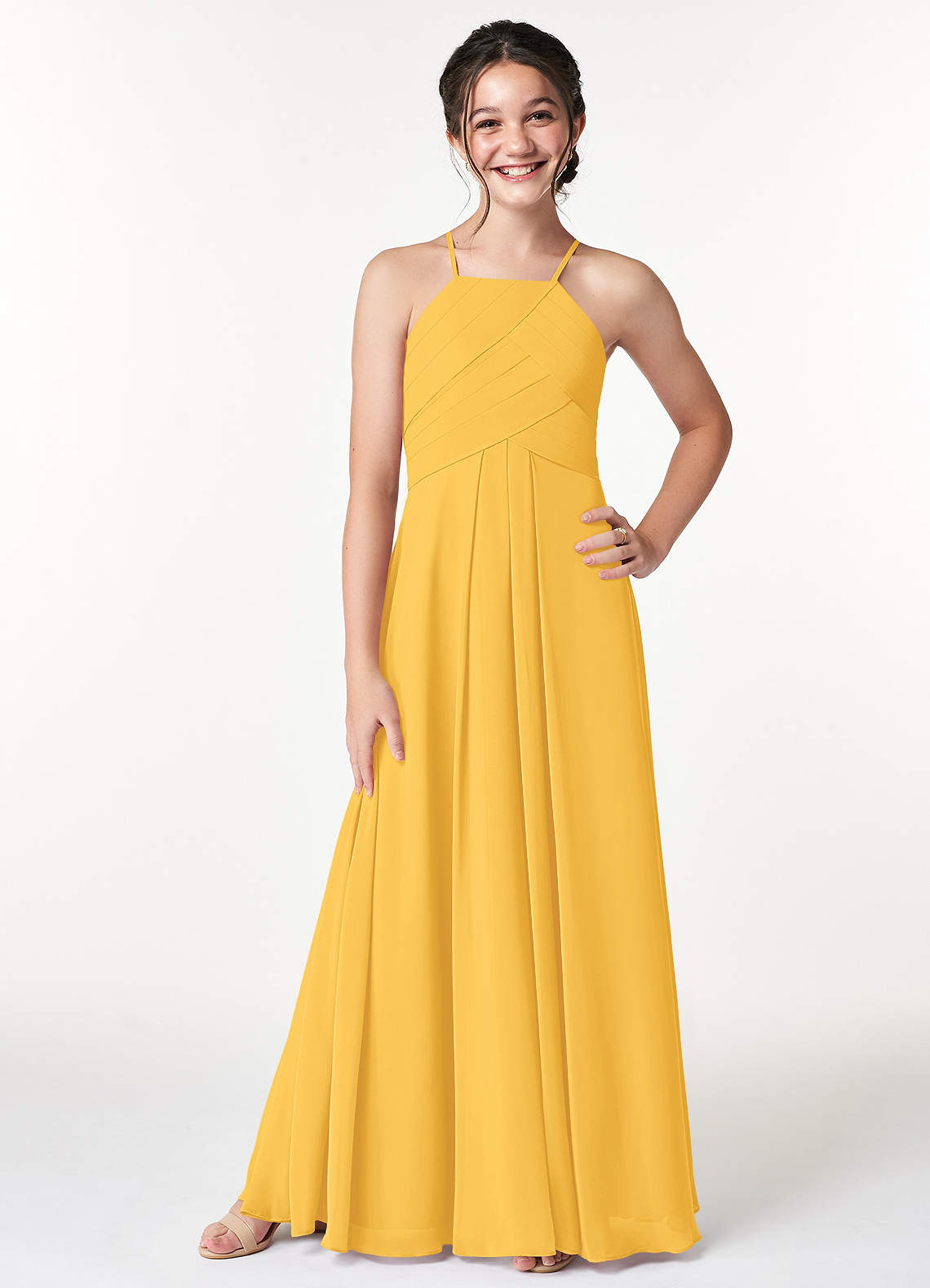 Junior bridesmaid dresses discount yellow