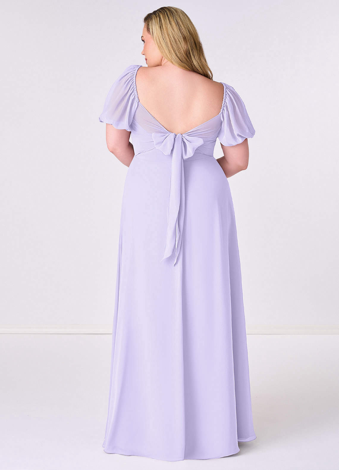 Barbie ♥ Azazie Bridesmaid Dresses Chiffon A-line Dress with Puff Sleeves image7