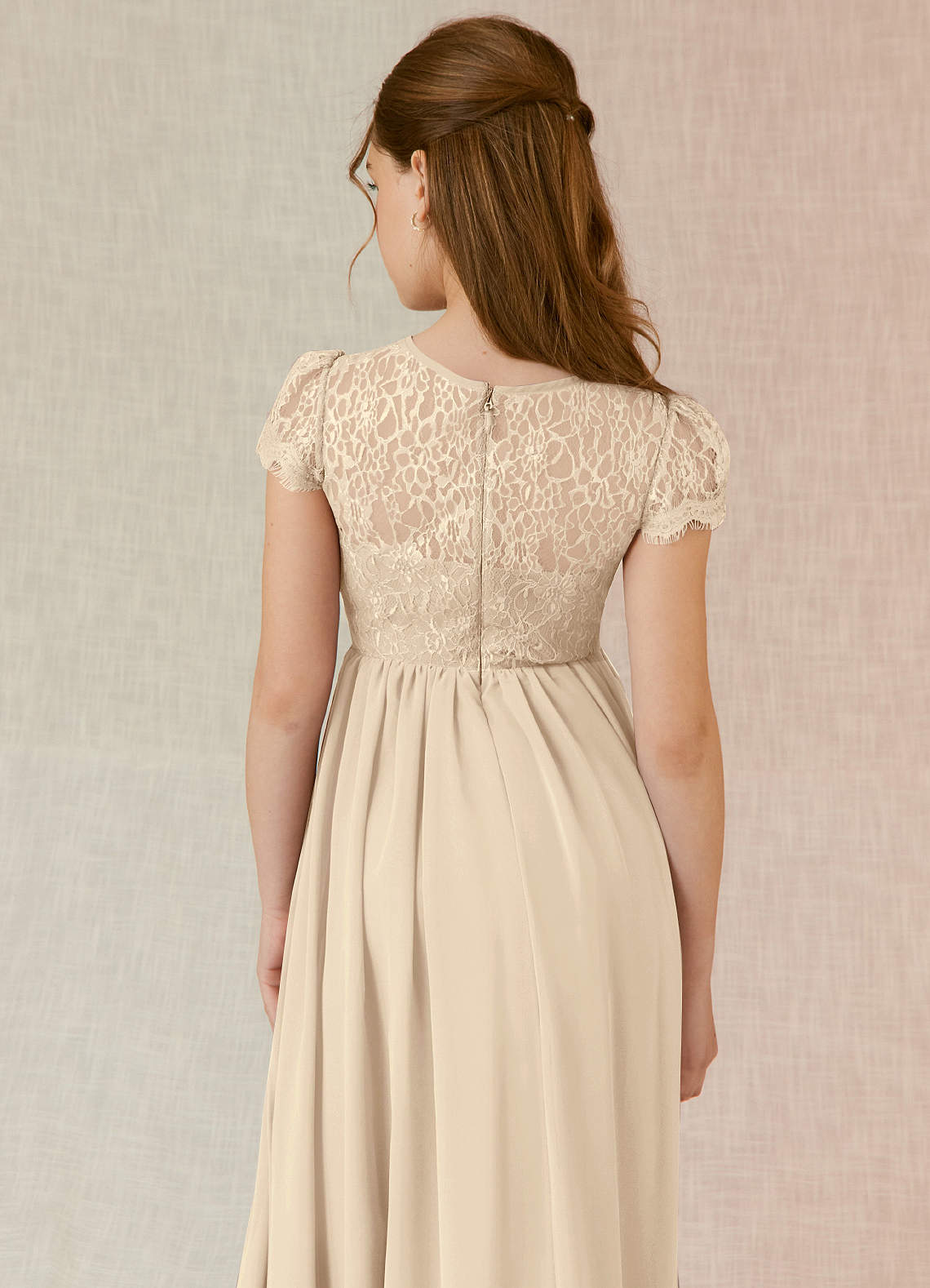champagne junior bridesmaid dresses uk Azazie Snow Junior Bridesmaid Dress in Champagne