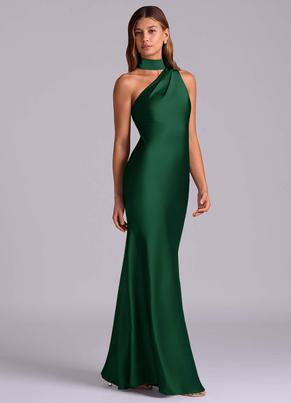 green textured bridesmaid dress Zapaka Women Dark Green Floral Long Bridesmaid Dress A Line V-Neck Burnout Velvet Wedding Party Dress, Dark Green / US14 main image 0