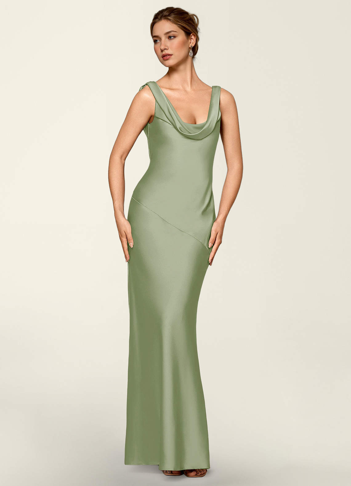 neon green corset dress Noemie Light Satin Mermaid even the most delicate