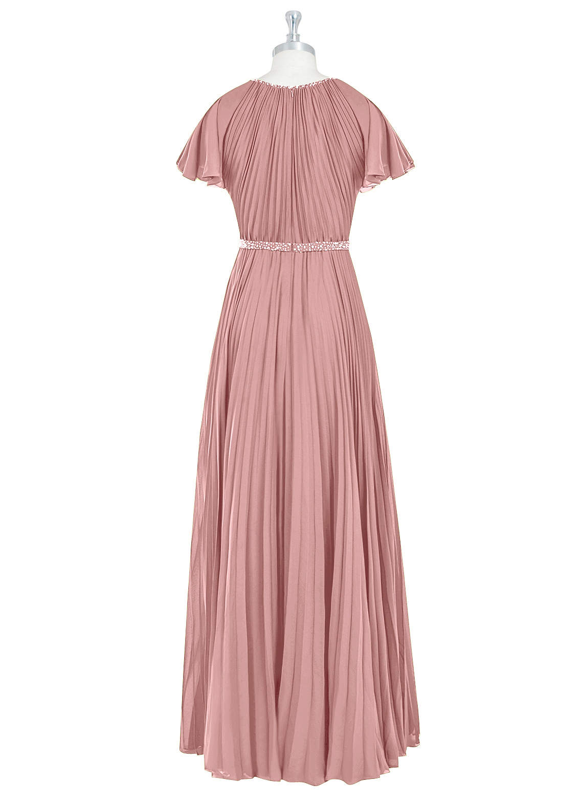Azazie Kara Modest Bridesmaid Dresses A-Line Pleated Chiffon Floor-Length Dress image7