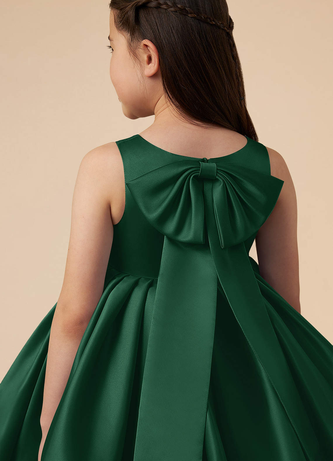 Dark green flower girl dresses on sale