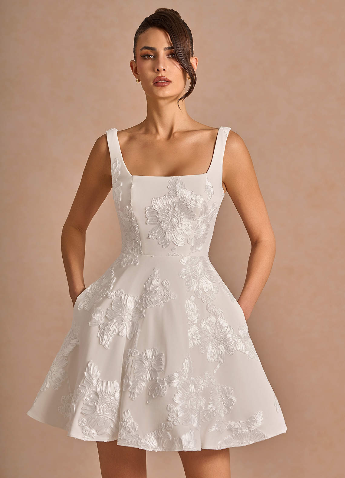 Brynn Cloud White Mini Dress image4