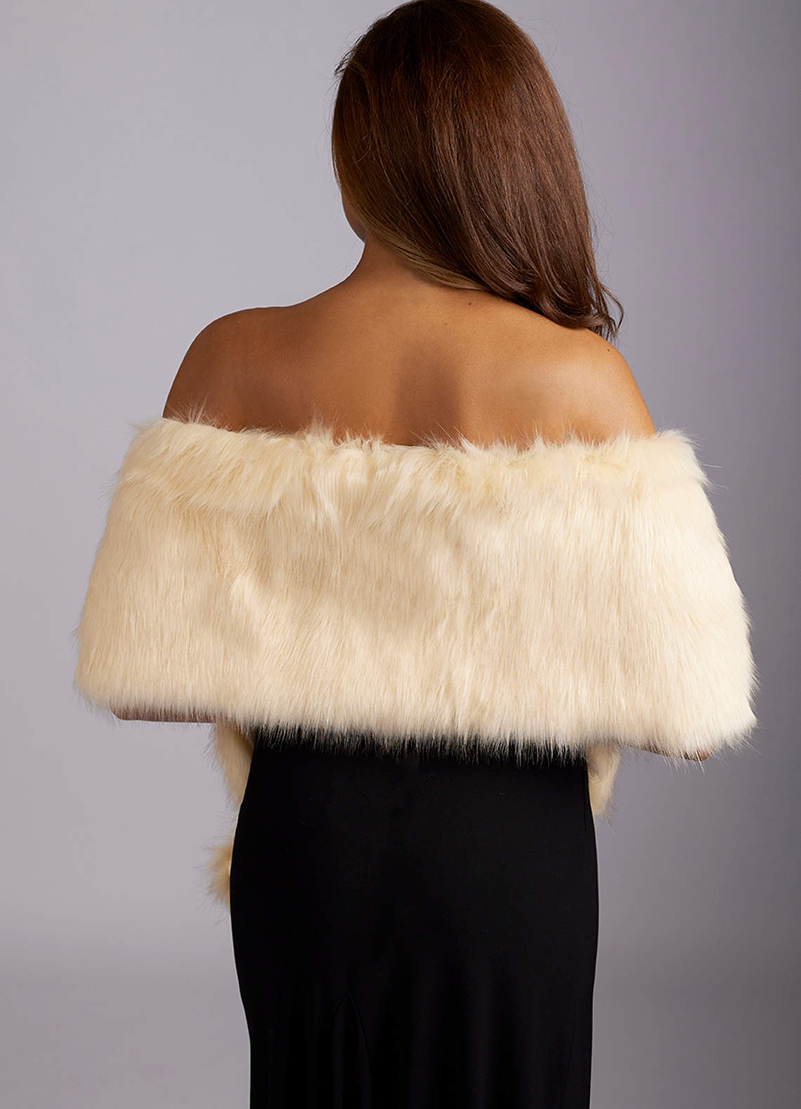 front Faux Fur Scarf Stoles Wraps