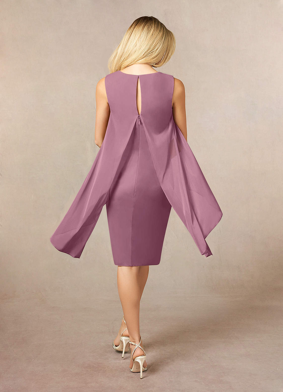 Azazie Viviana Vintage Mauve A-Line Sequins Mesh Dress Azazie IE