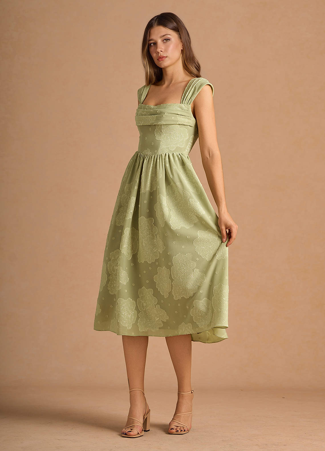 Mabel Celadon Midi Dress image1
