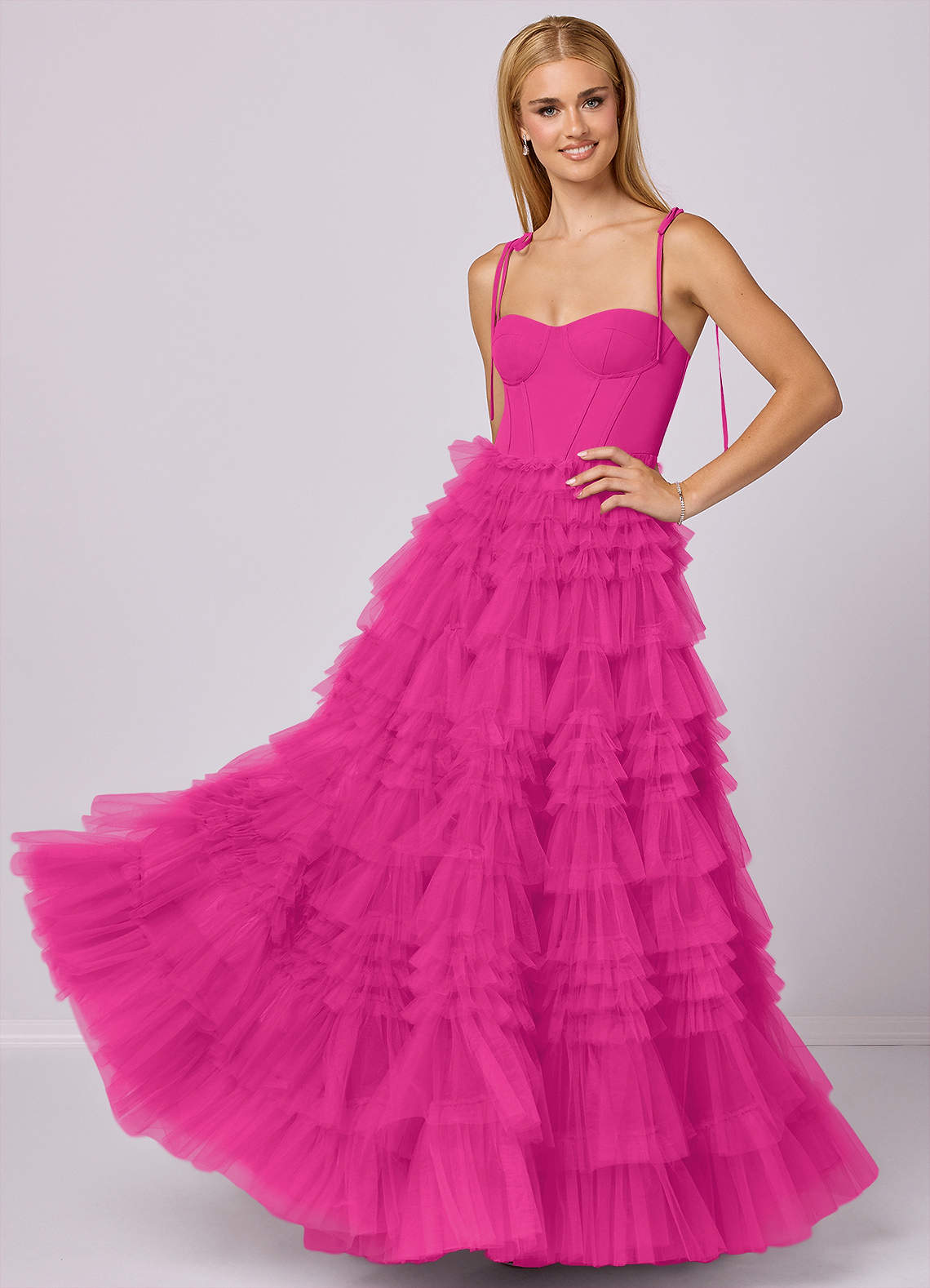 Barbie ♥ Azazie Bridesmaid Dresses A-Line Sweetheart Neckline Tulle Floor-Length Dress image1