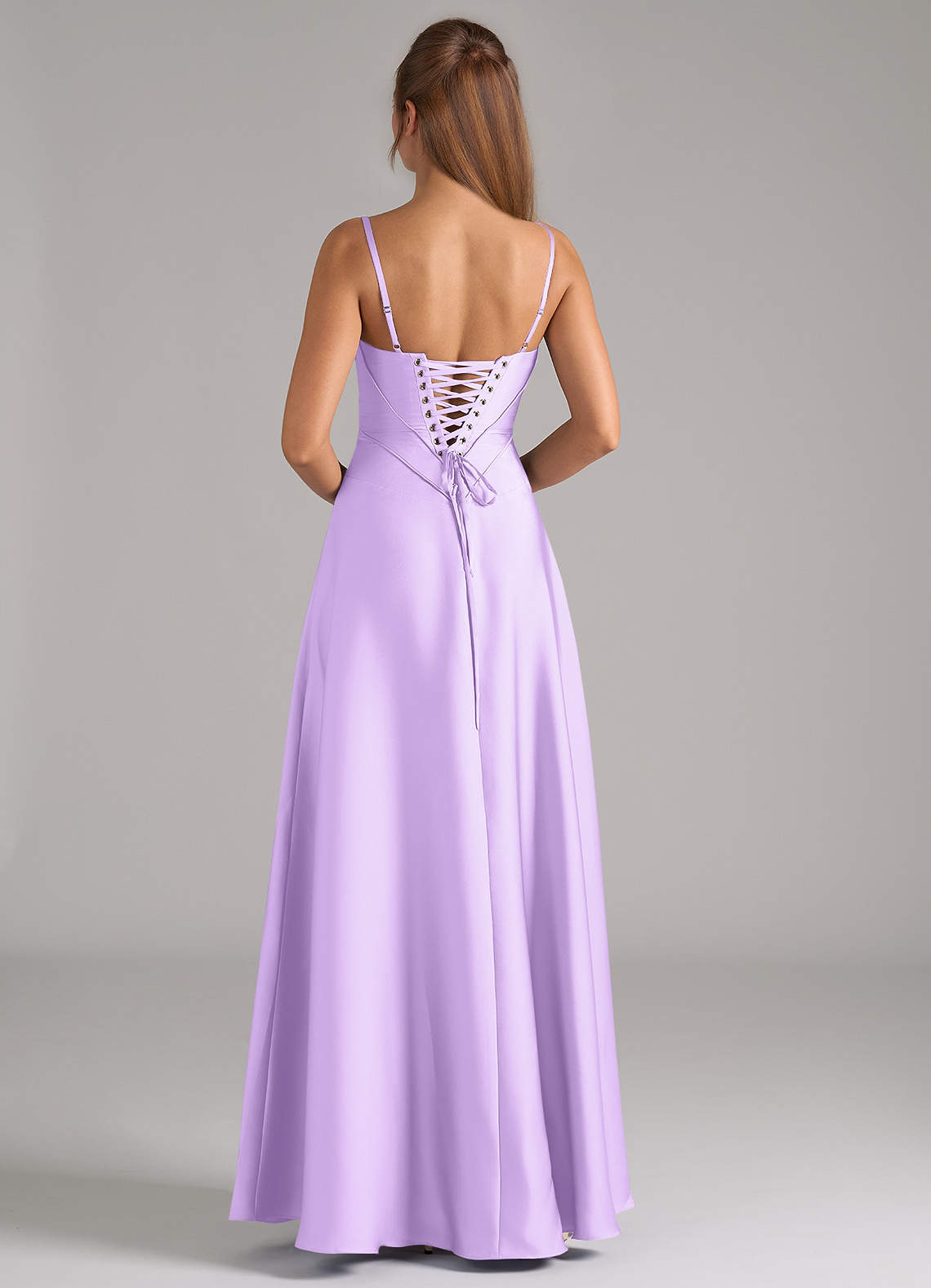 Azazie Valentine Ready to Ship Lilac Stretch Satin Bridesmaid