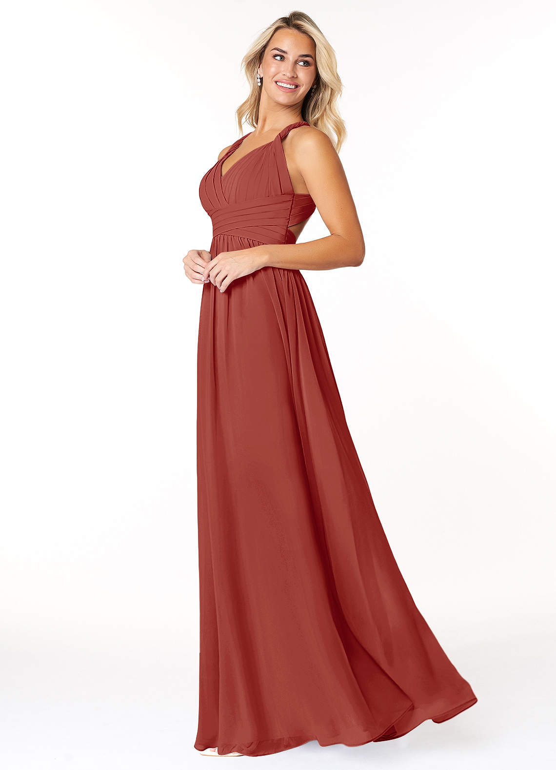 Azazie Ashia Terracotta Bridesmaid Dresses Azazie CA