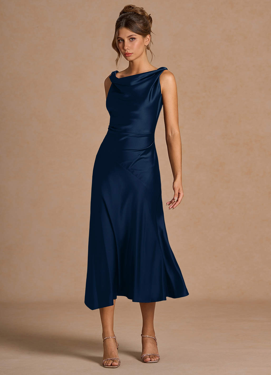 Nerine Midi Klänning Marin image3