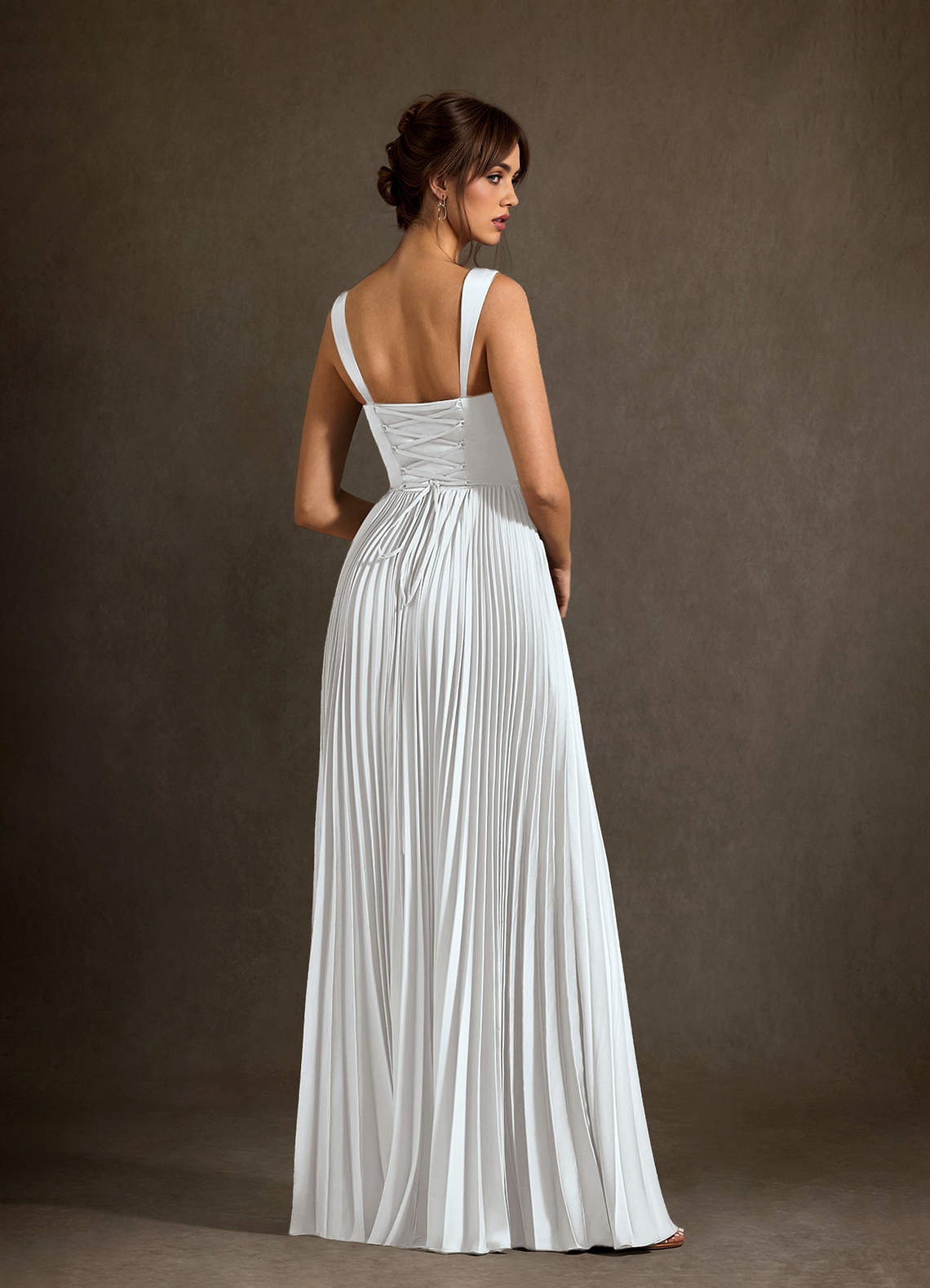 Azazie Dean At-home Try On Dresses Diamond White Sheath Sweetheart Neckline Stretch Satin Dress image1