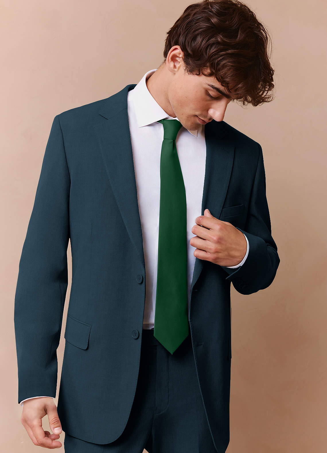 front Savile Teal Wool Blend Suit