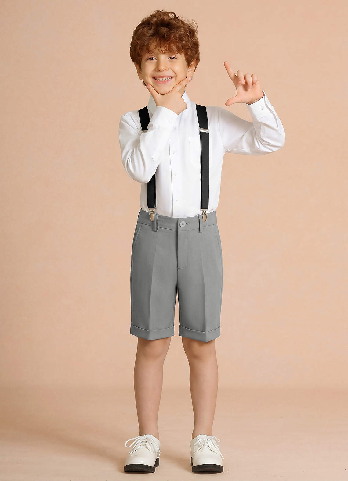 front Oliver Gris Pantalones cortos de niño