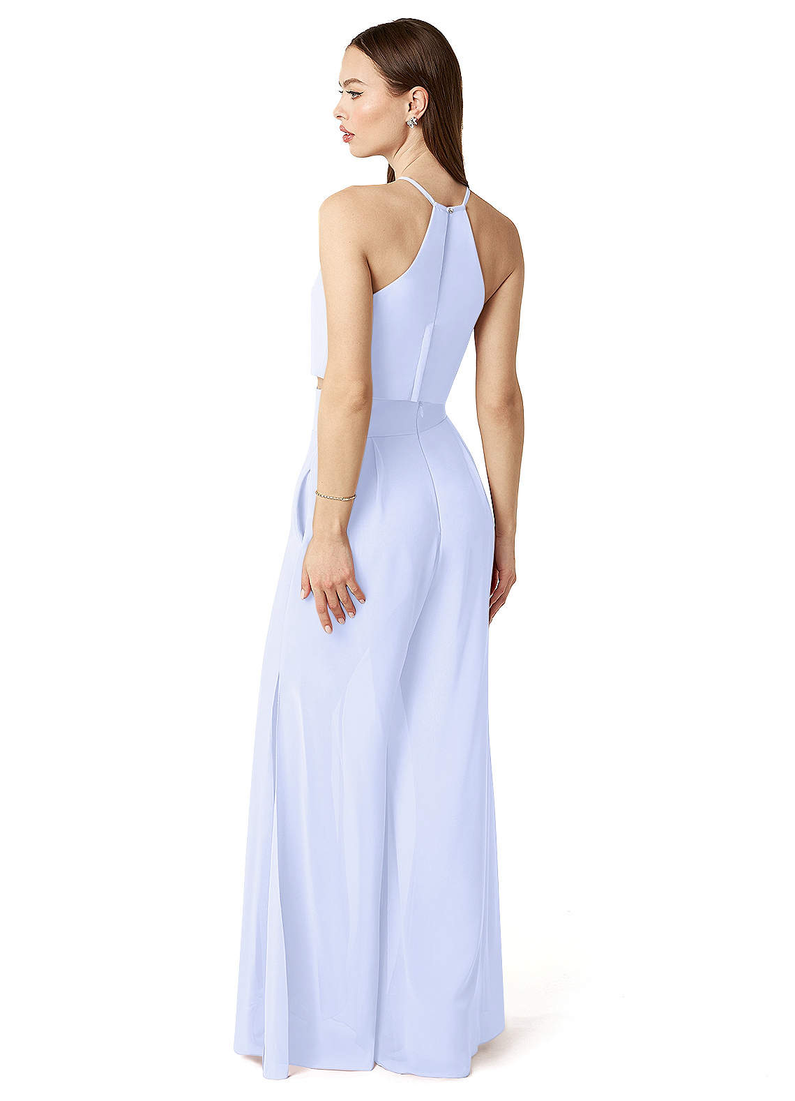 Azazie Kenzi Jumpsuit Ready to Ship Lavender Chiffon Bridesmaid