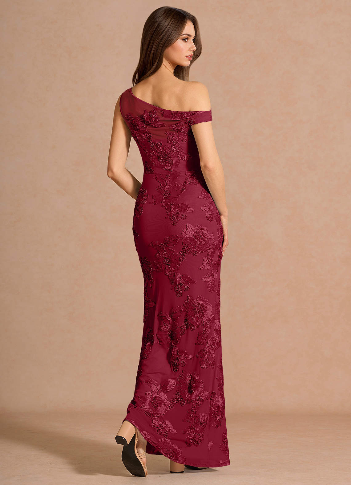 Melian Burgundy Maxi Dress image1