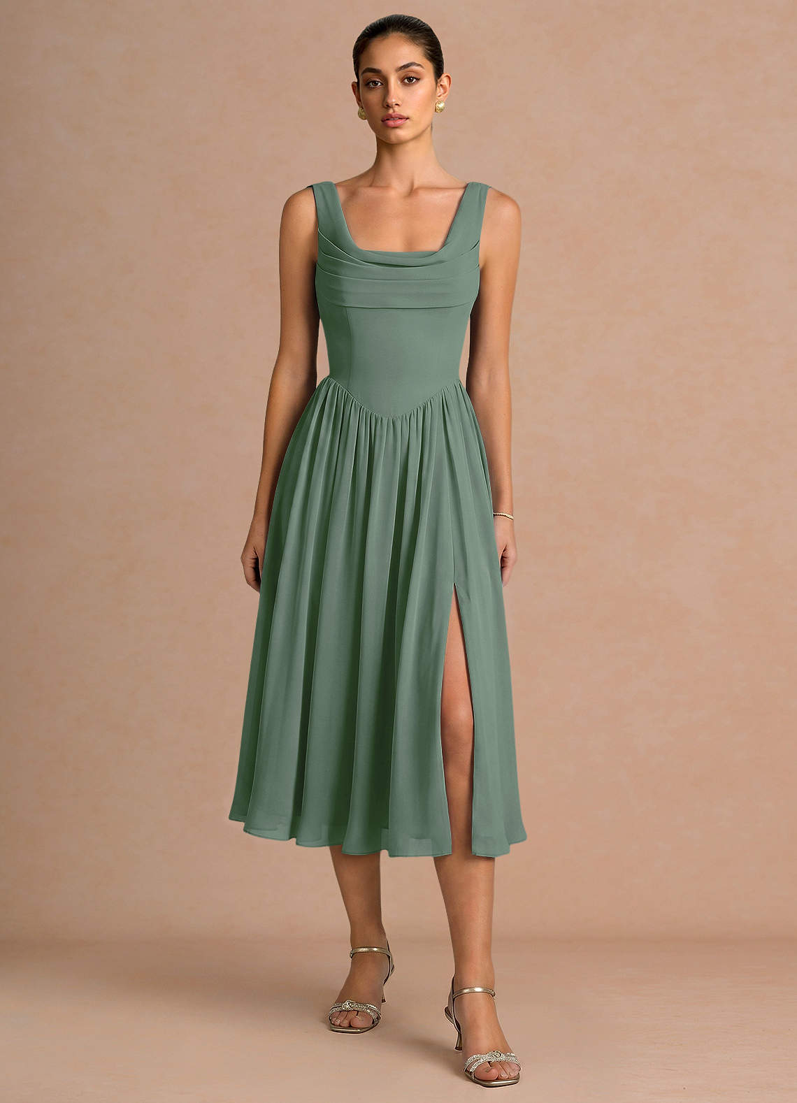 eucalyptus green cocktail dress Novi Midi eucalyptus dress Product Details Chiffon A Size:46 Portly Short Rayon Fabric Fabric: made of acrylic/Rayon to keep you feeling cool & comfortable Elle Rebel Black Betty 30w