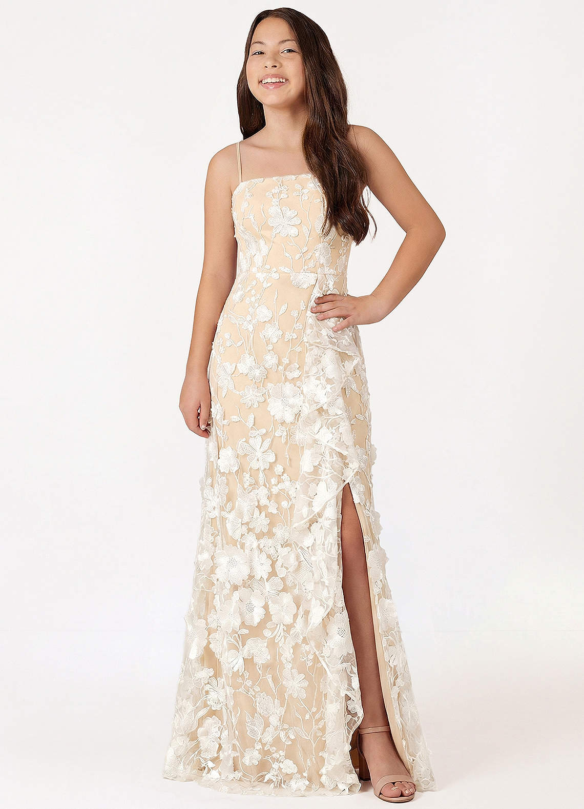 front Azazie Liana Junior Formal Dress